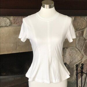 'ATM' White Fitted Tee - Size XS